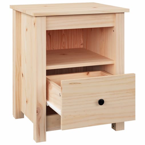 NNEVL Bedside Cabinet 40x35x49 cm Solid Wood Pine