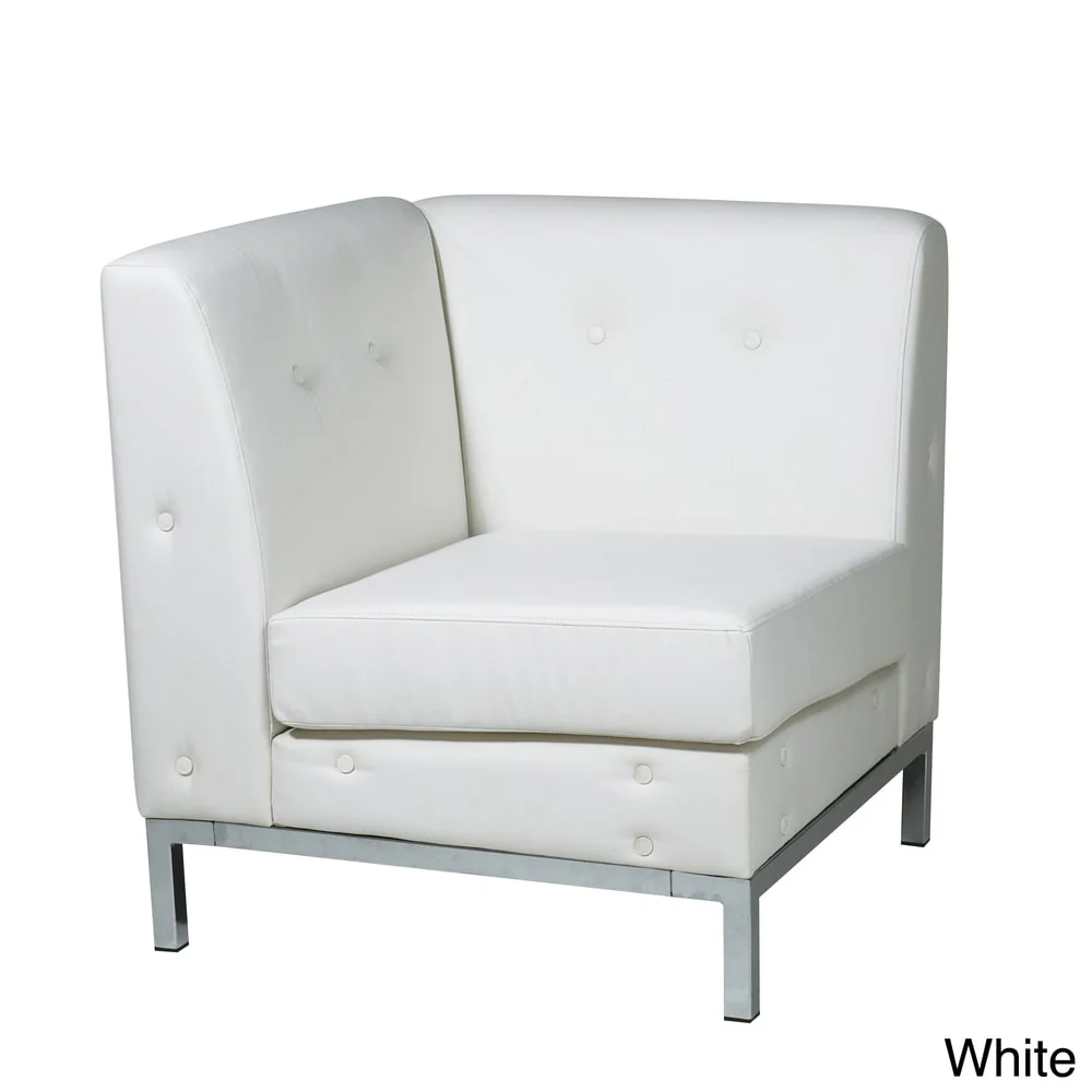 Wall Street Faux Leather Corner Chair