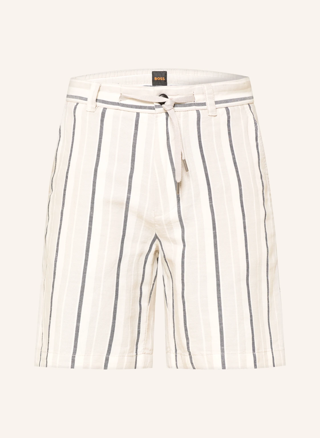 BOSS Chinoshorts Straight Fit mit Leinen