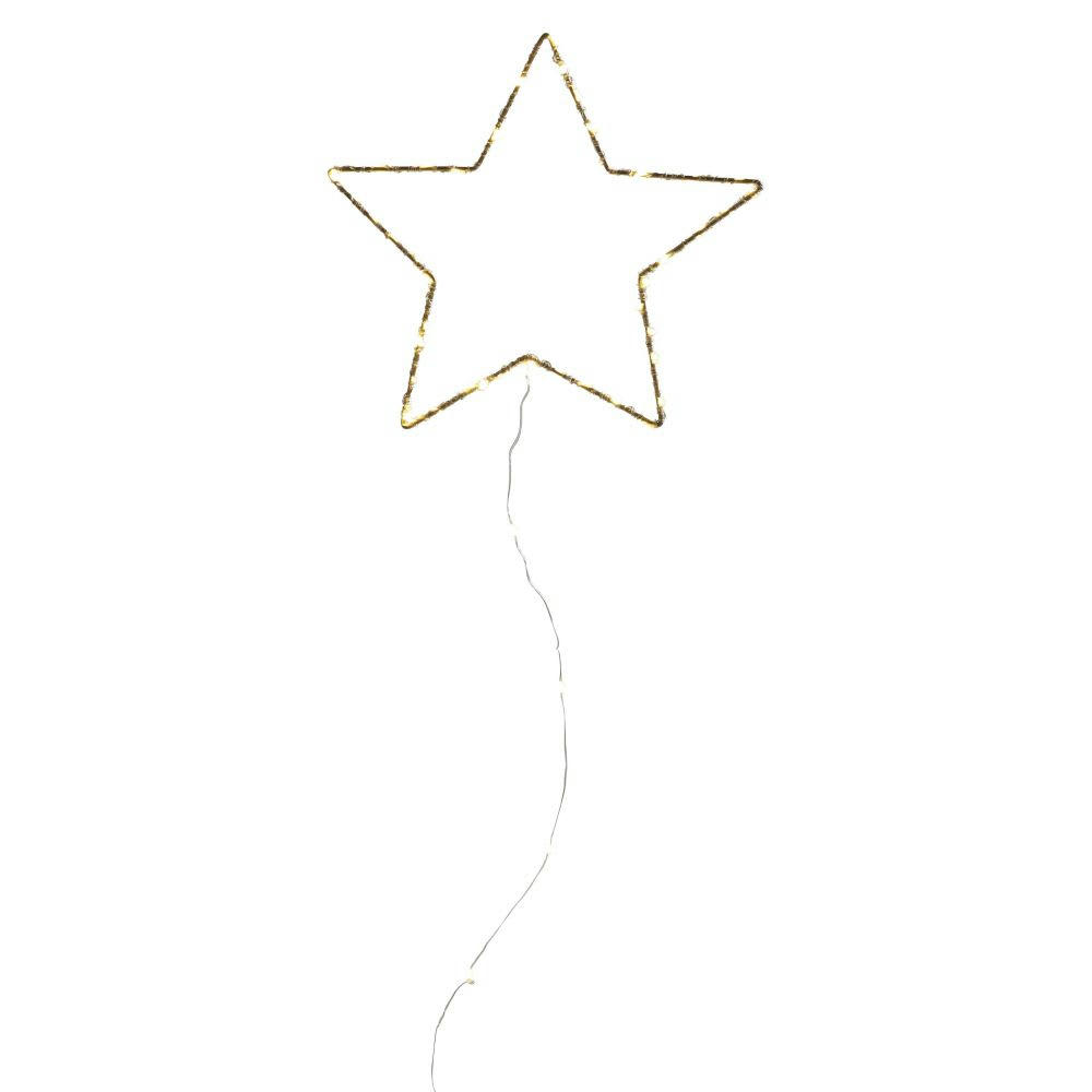 MILA - Déco lumineuse étoile en métal doré