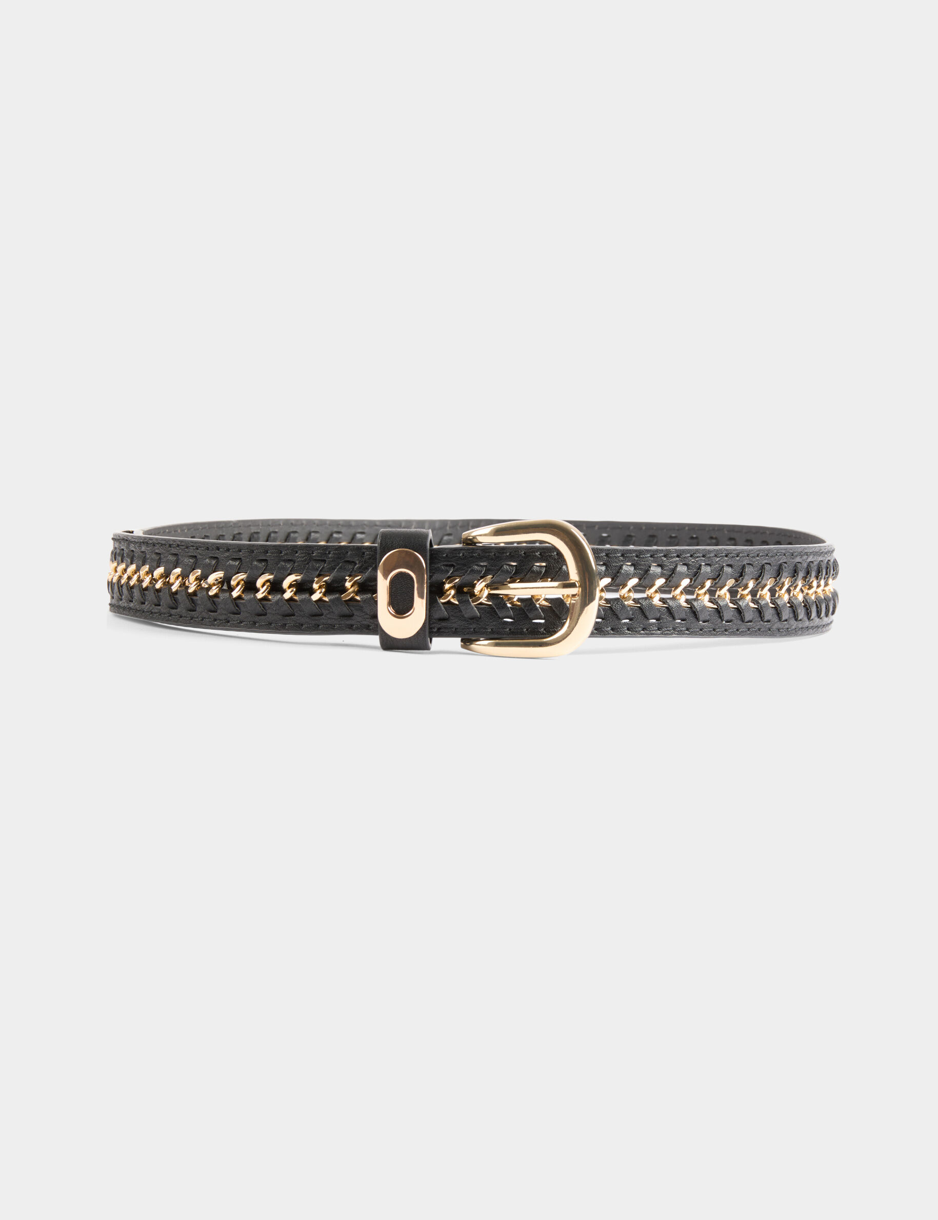 Belt With Chain Details Black Women