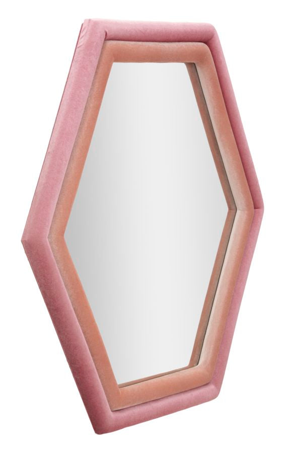 Mauro Ferretti Tony Wandspiegel in roze fluweel