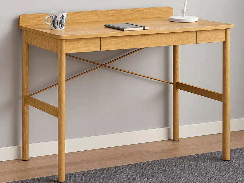 Biurko Focus z szufladą, kolor Oak lacquered