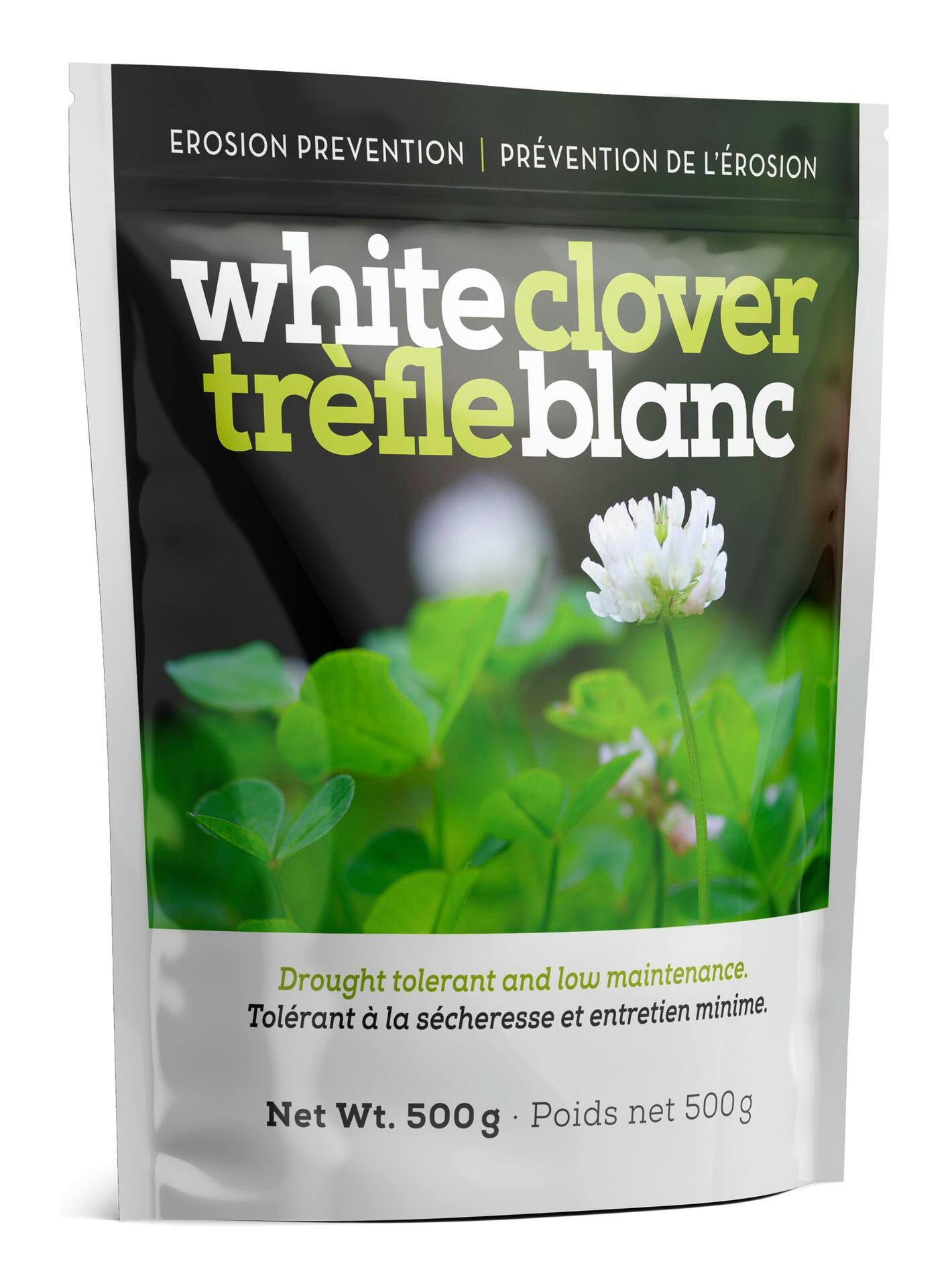 White Clover Erosion Control Grass Seed, Water Saving, 500-g