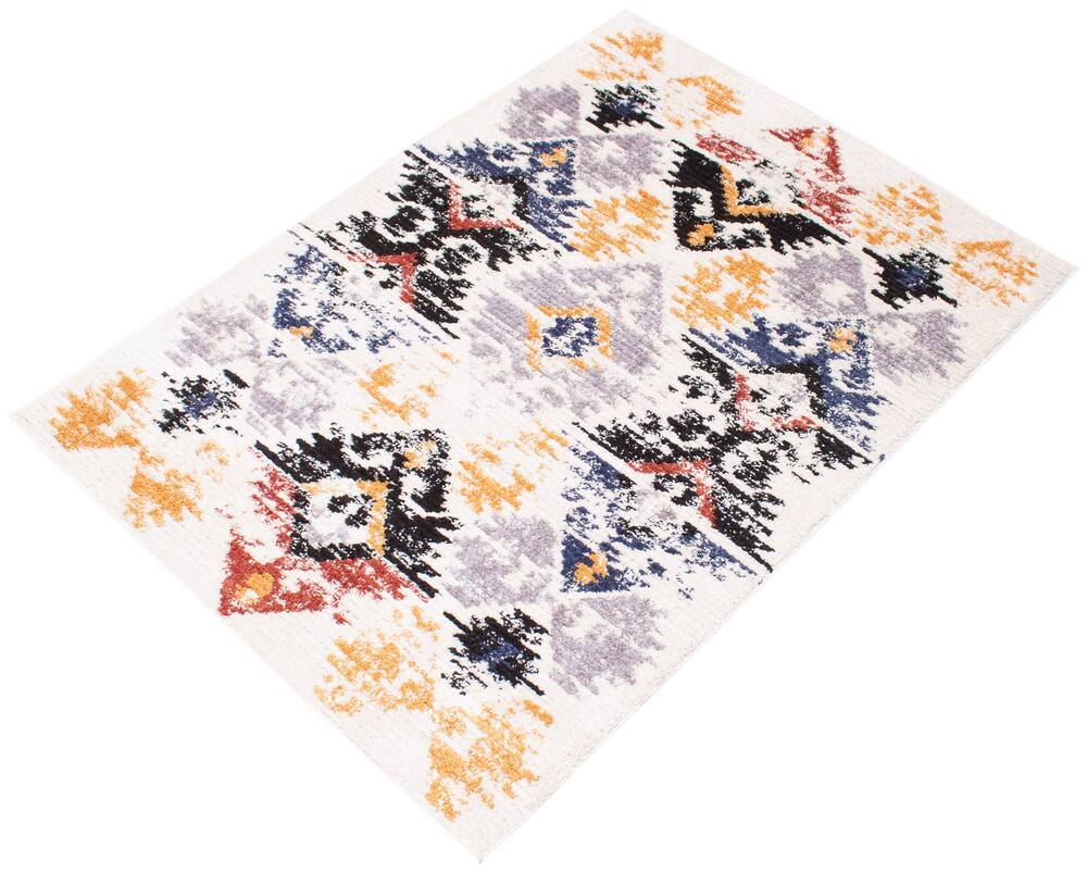 ECARPET Morocco Kashkuli Indoor Area Rug, White, Assorted Sizes