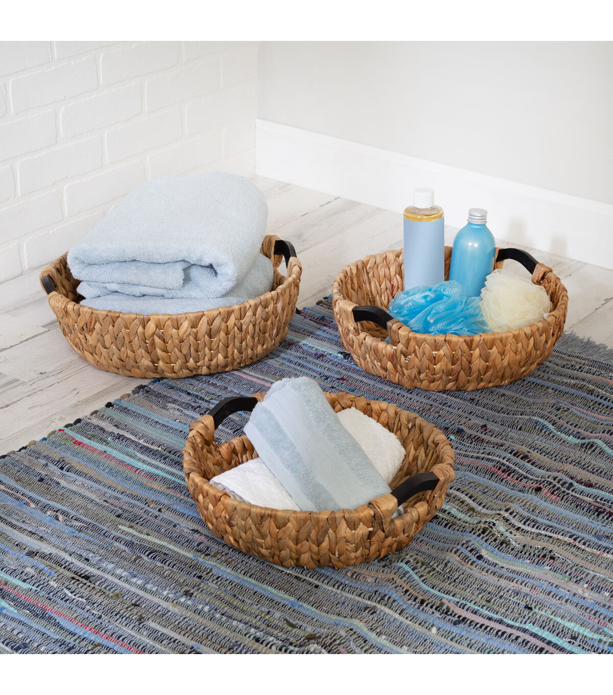 Honey Can Do 3ct Woven Water Hyacinth Baskets