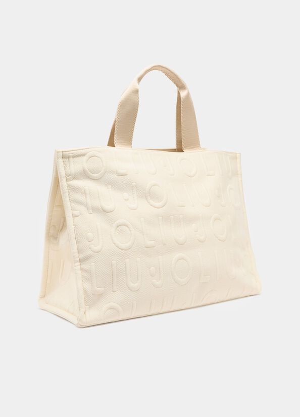 Borsa tote media in maglia