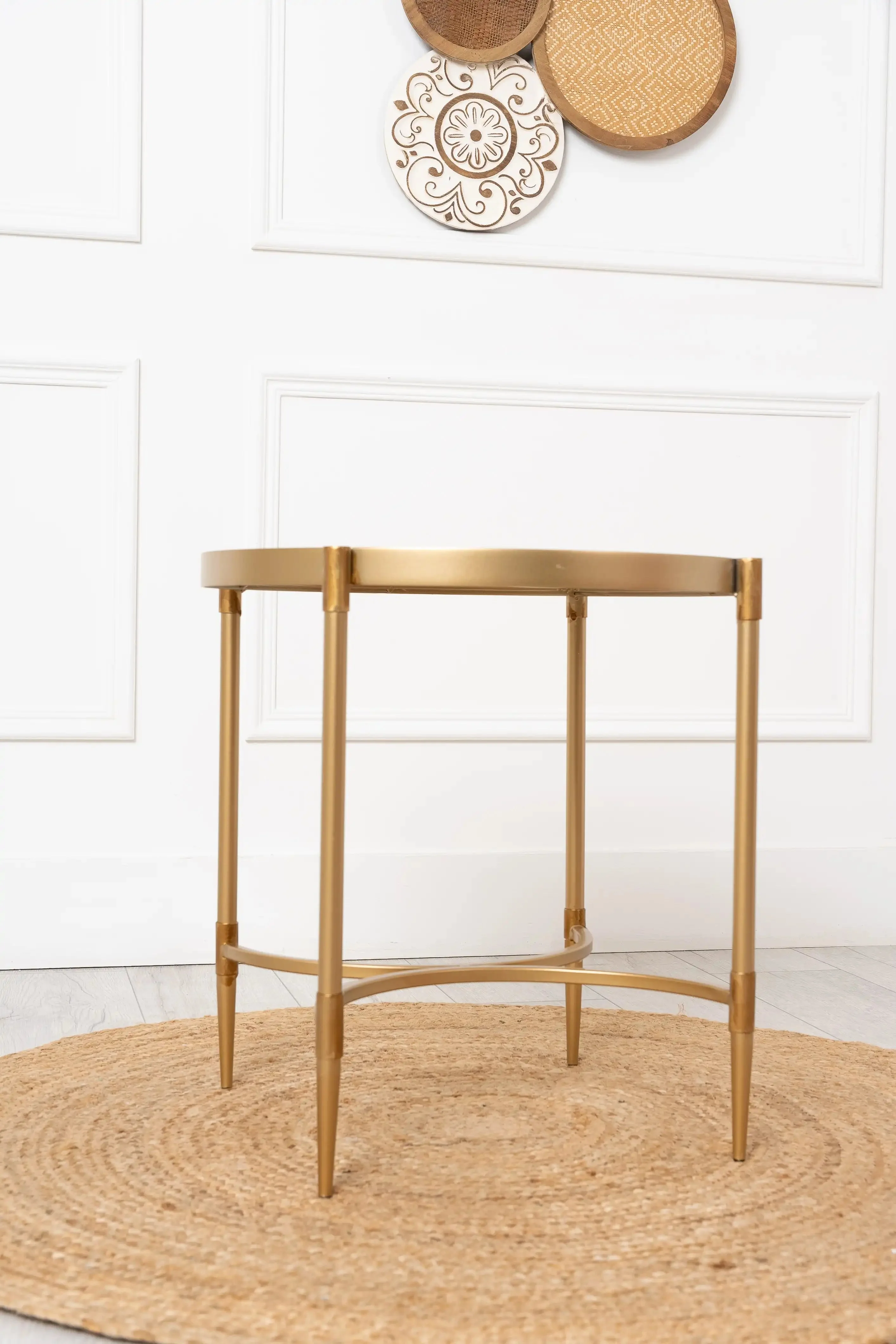 Gold Metal Lamp Table