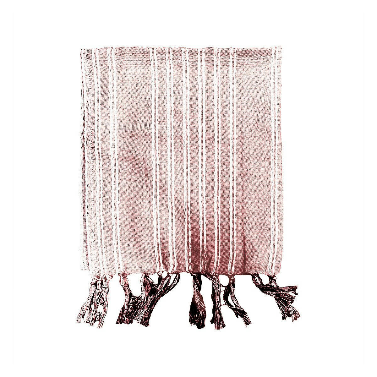 DESERT CHIK - fouta imprimé rayures en Coton Rouge 100x190 cm