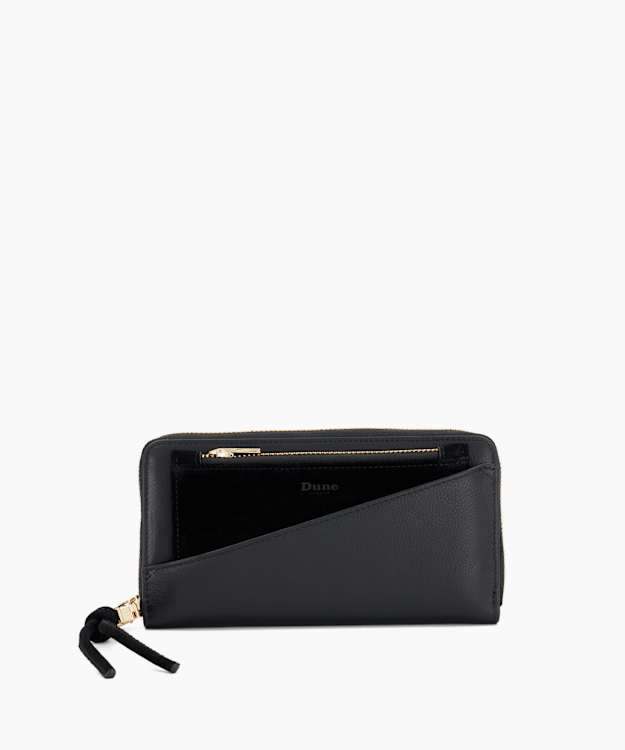 Kindling Black - Leather Zip-Around Wallet