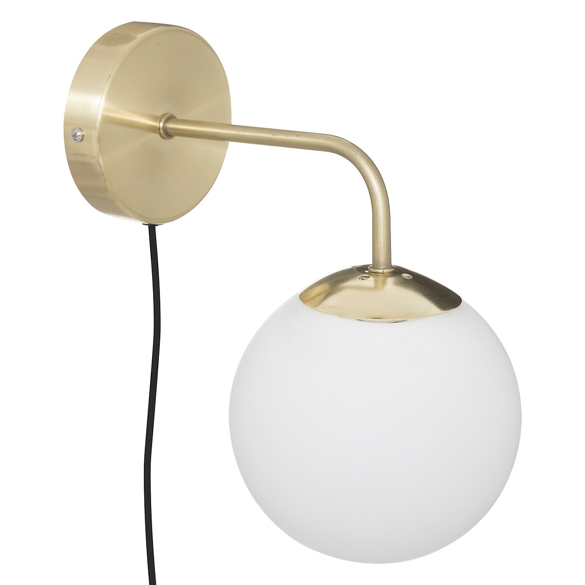 Wall lamp "Dris" glass White, D.15 cm