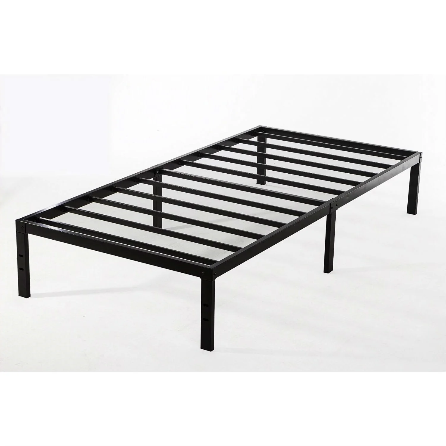 Black Metal Twin XL No Box-Springs Needed Platform Bed Frame Perfect for Any Room