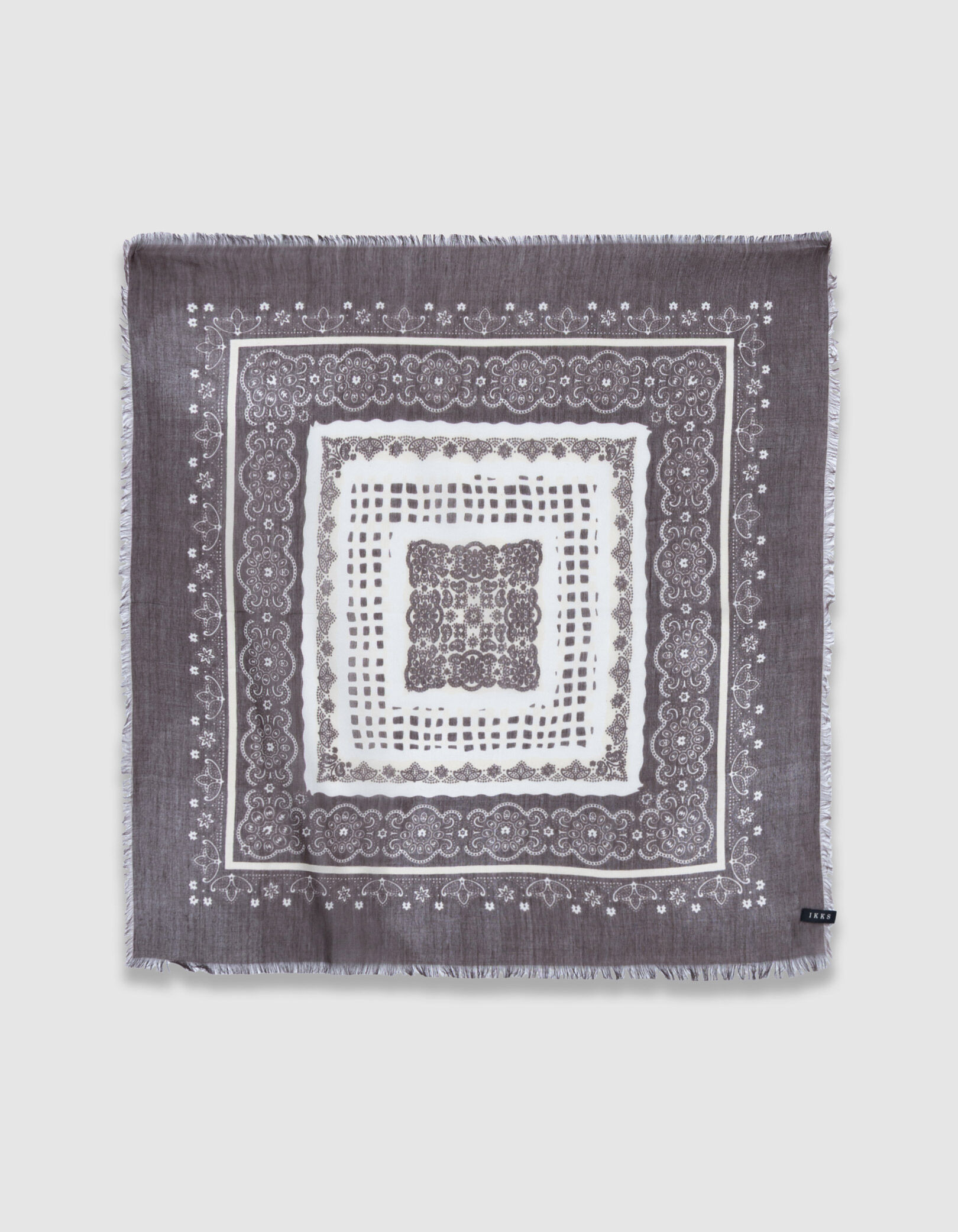 Foulards carrés kaki étoiles et marron Bandana Femme