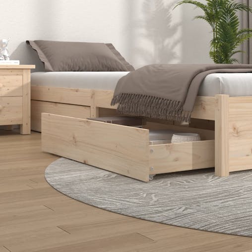 NNEVL Bed Drawers 4 pcs Solid Wood Pine