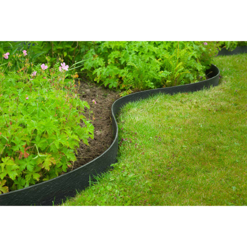 Bordure flexible noire 2400 x 12 x 0,5 cm