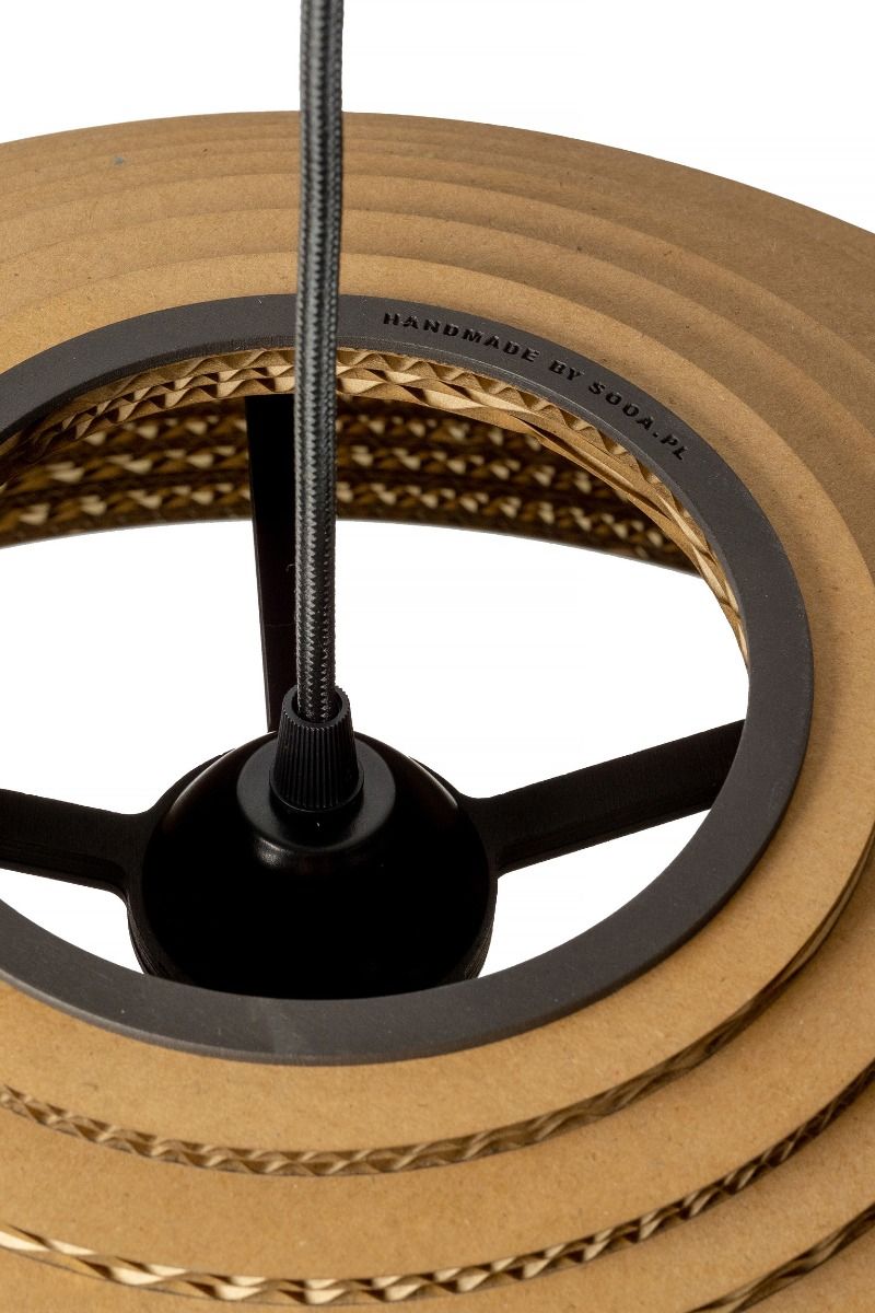 Okrągła lampa wisząca z tektury - Sfera 55