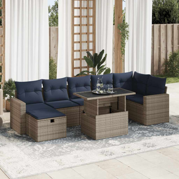 Zestaw Mebli Ogrodowych Stół Rattan Poduszki Do Ogrodu Na Taras Na Patio