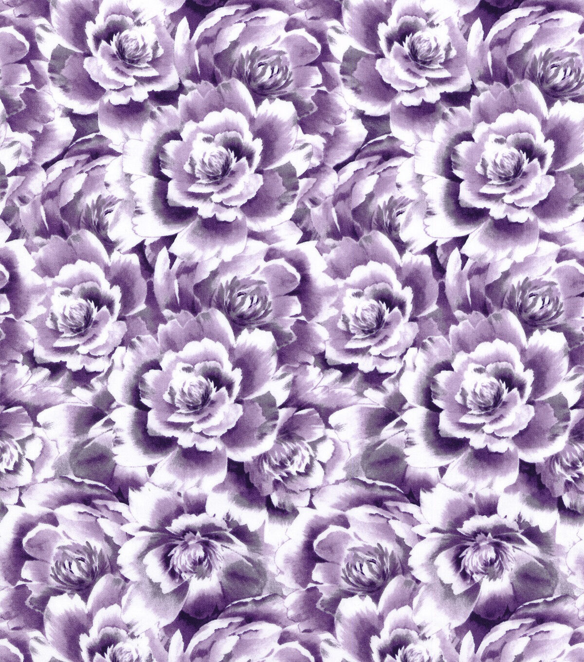 Purple Packed Flowers Quilt Cotton Fabric by Keepsake Calico