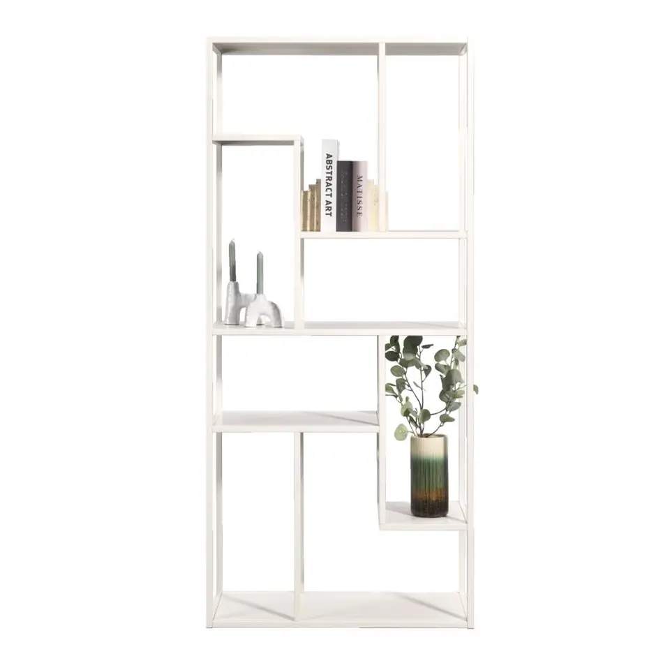 Vakkenkast Stan - zand - metaal - 188x85x35 cm