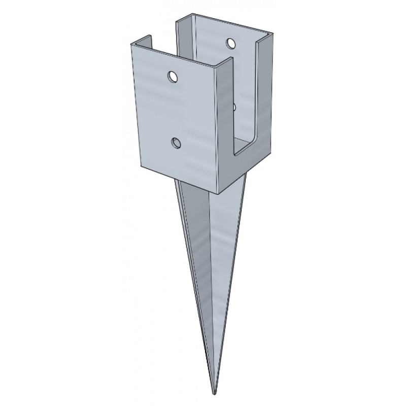 Ancre rainurée à enfoncer 70 x 70 mm SOLID