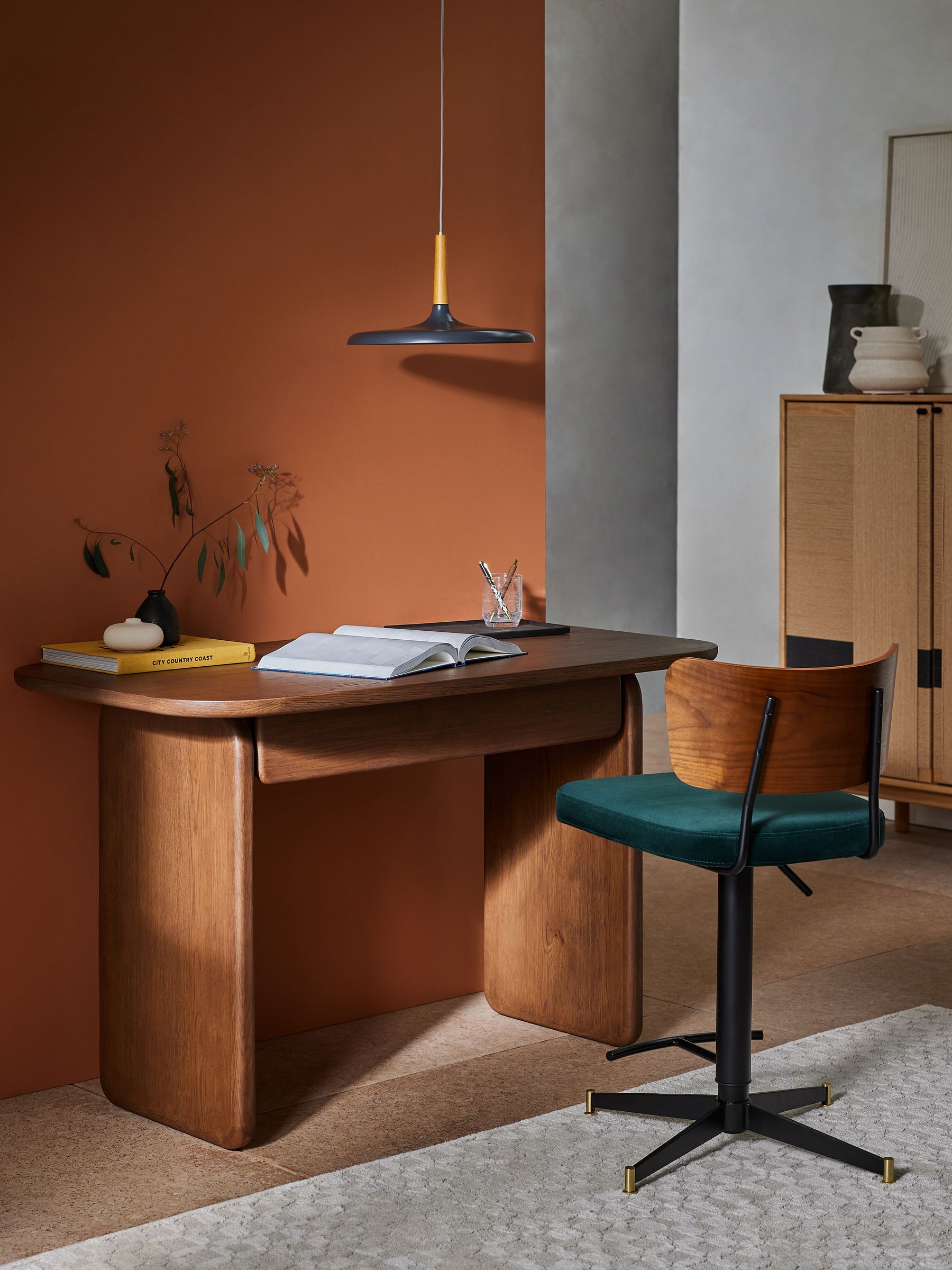 Nyla Desk in Dark Stain Oak