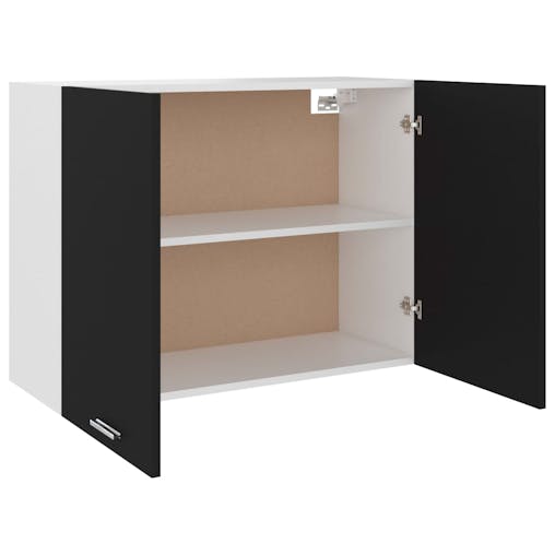NNEVL Hanging Cabinet Black 80x31x60 cm Chipboard