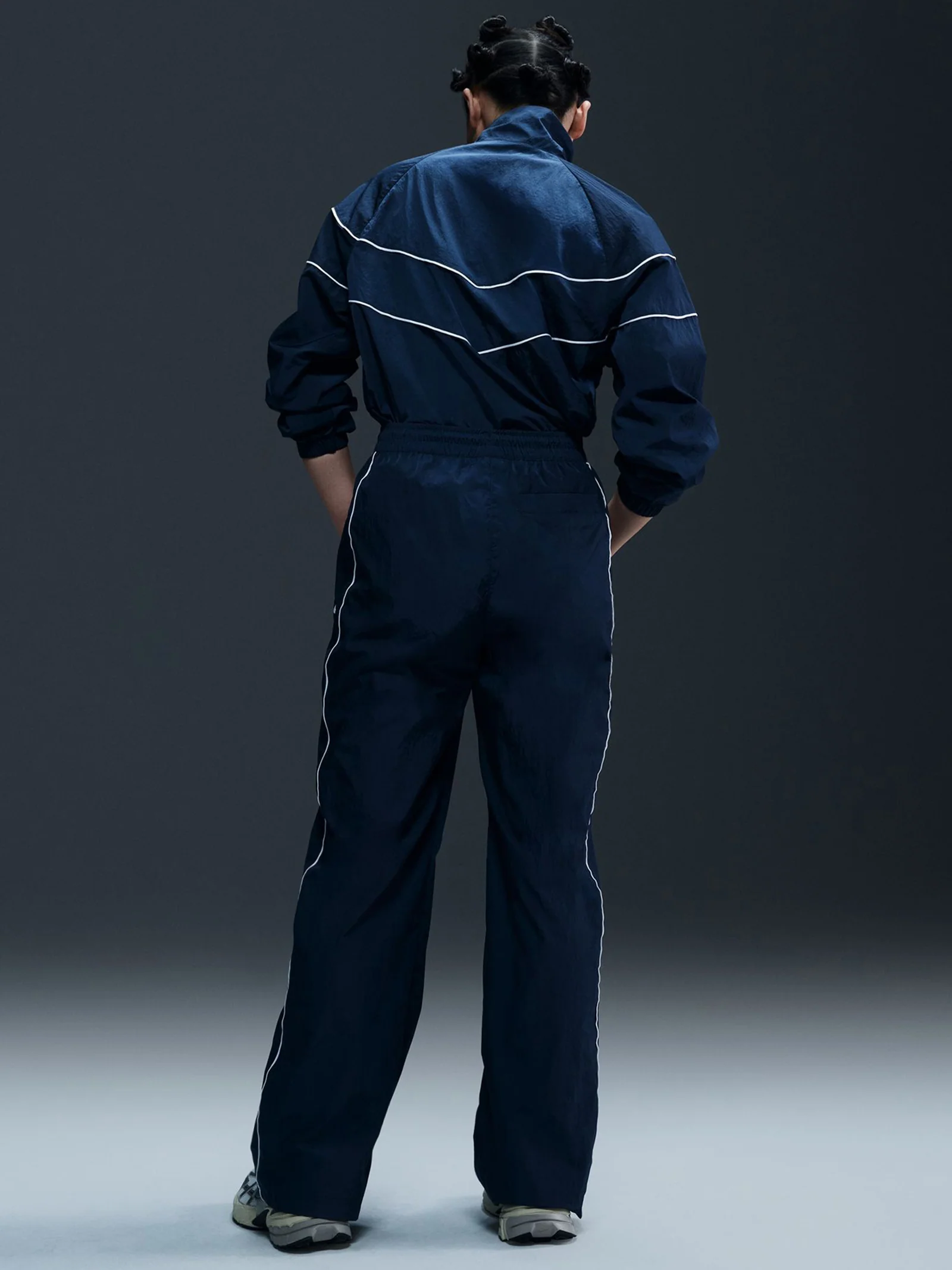 Women's High-Waisted Woven Open-Hem Pants