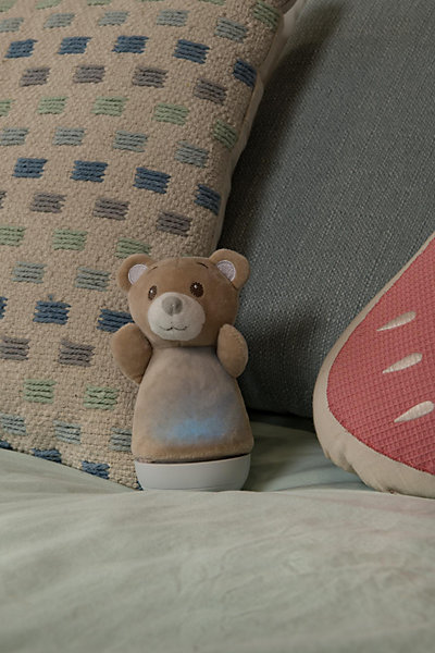 Lampe de table DOLLY en abs avec LED intégré - Brun - Lucide