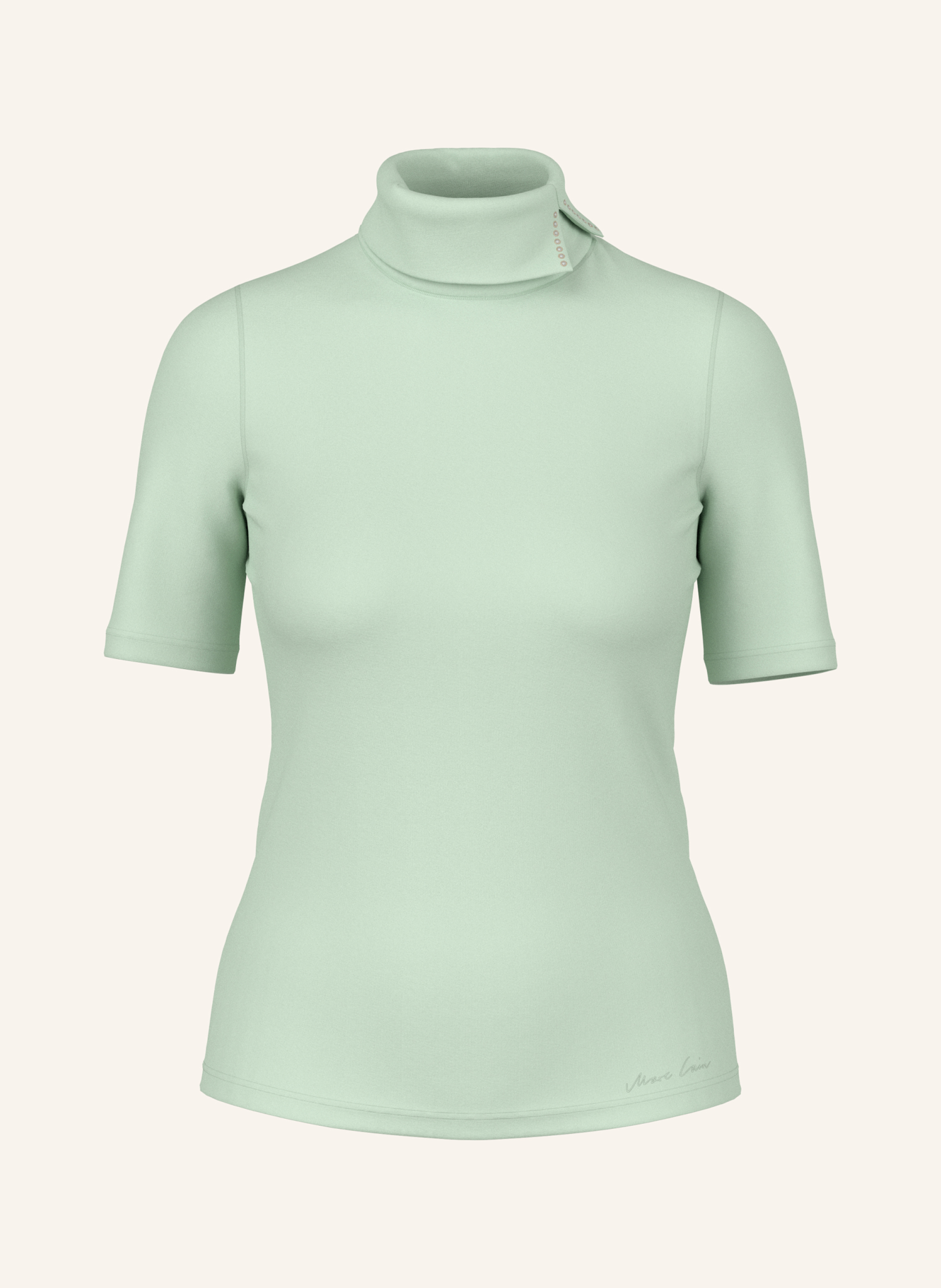 MARC CAIN Rollkragenshirt mit Schmuckperlen