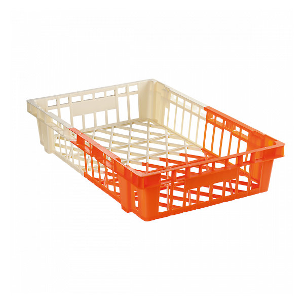 Caisse à viennoiseries bicolore 20 L - ivoire/orange