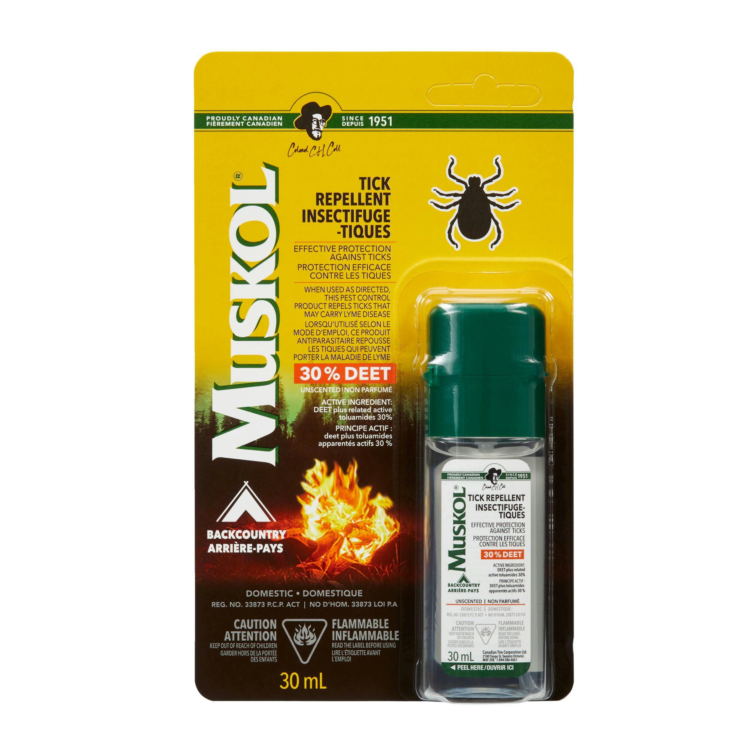 Muskol BackCountry 30% DEET Tick Repellent, 30-mL