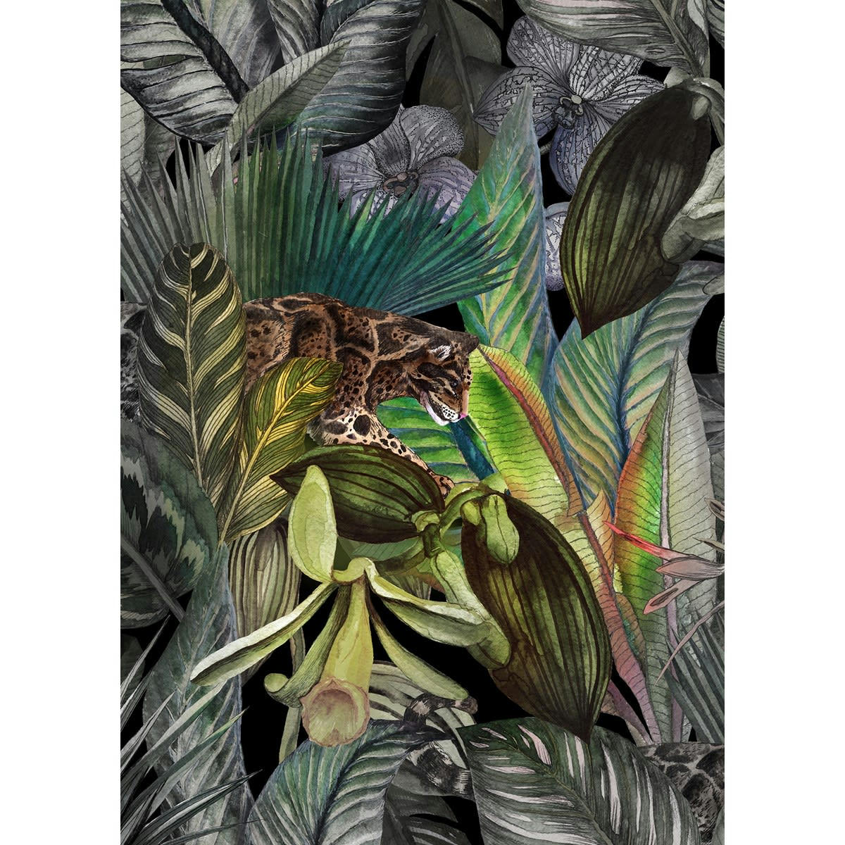 SAVAGE - Papier peint panoramique en papier multicolore 192x270