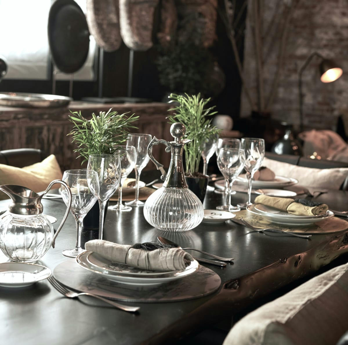 INDIVIDUELS - Set de table shamba bleu 36 cm