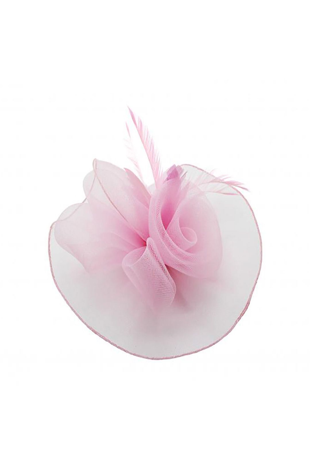 Vellin Curly Sinamay Fascinator with Feather Flower