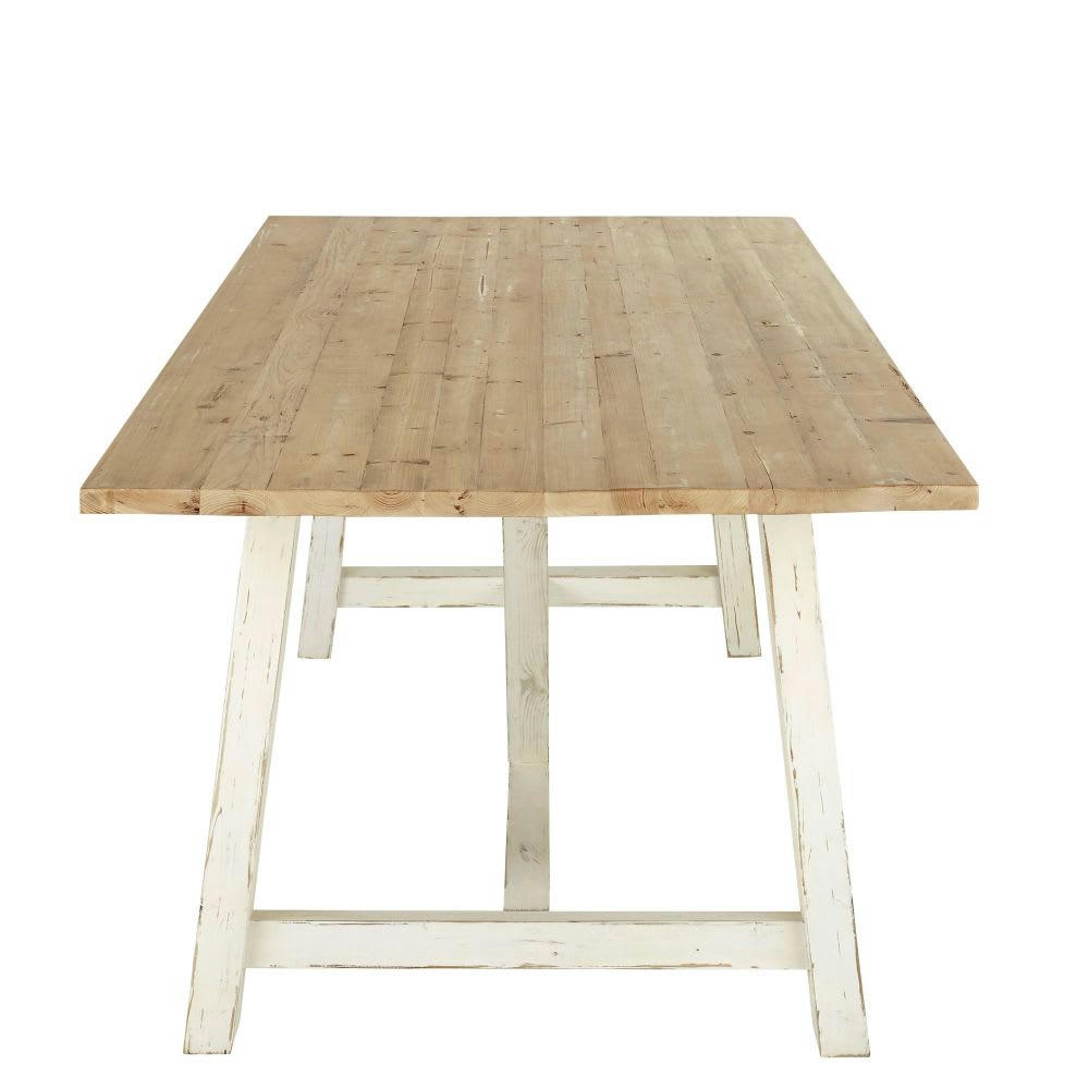 Kinfolk - Table à manger en bois de pin recyclé 10 personnes L240