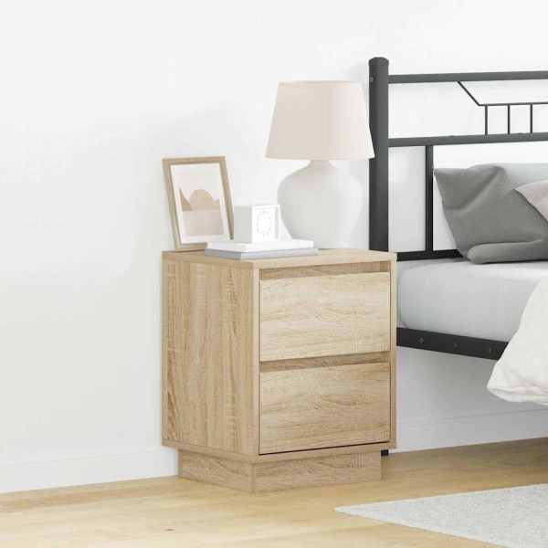 X Szafka Nocna Brąz Komoda Stolik Półka Nocna Do Sypialni2 39 x 34.5 x 50