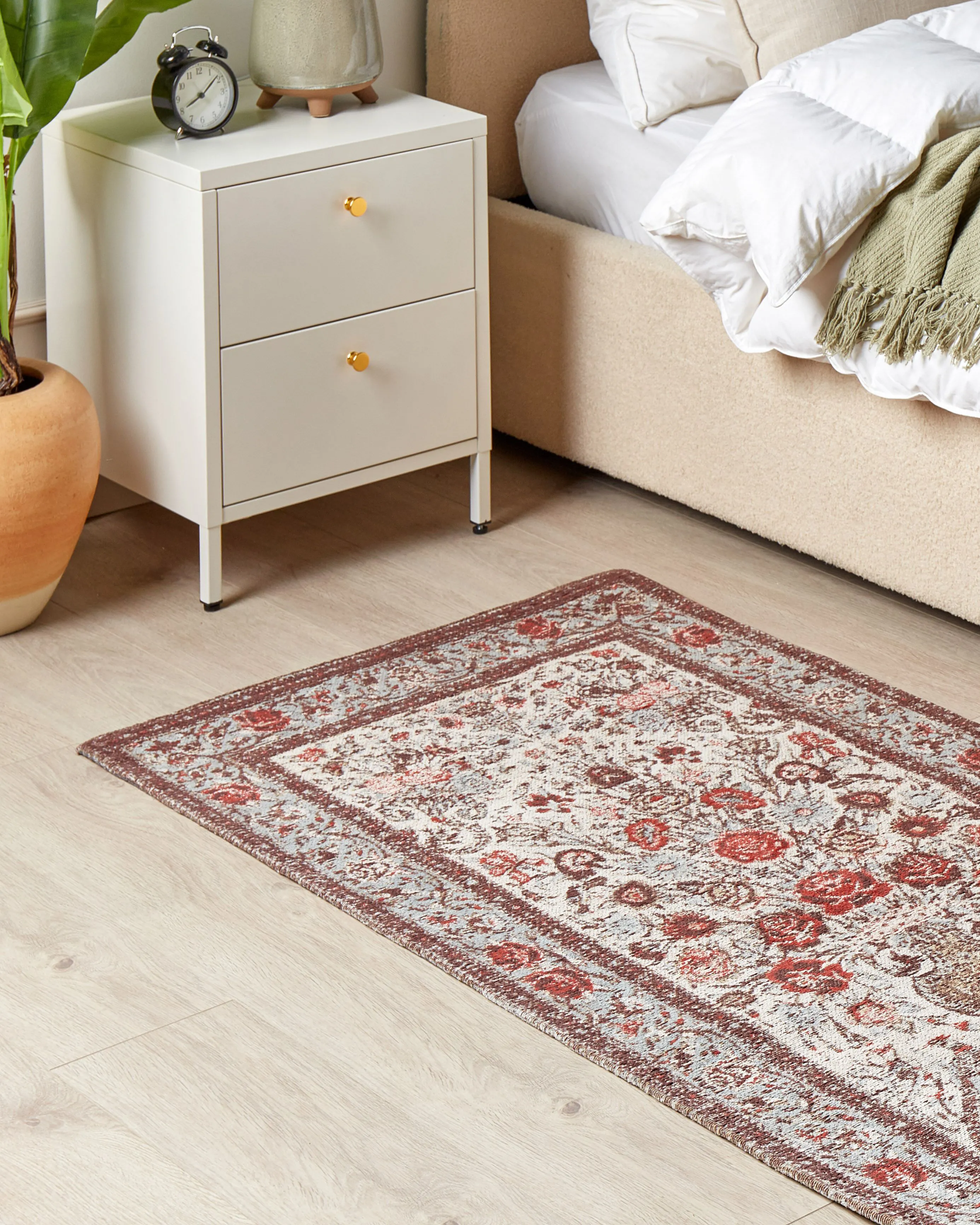 Rug BINNISZ Red 80 x 150 cm Cotton