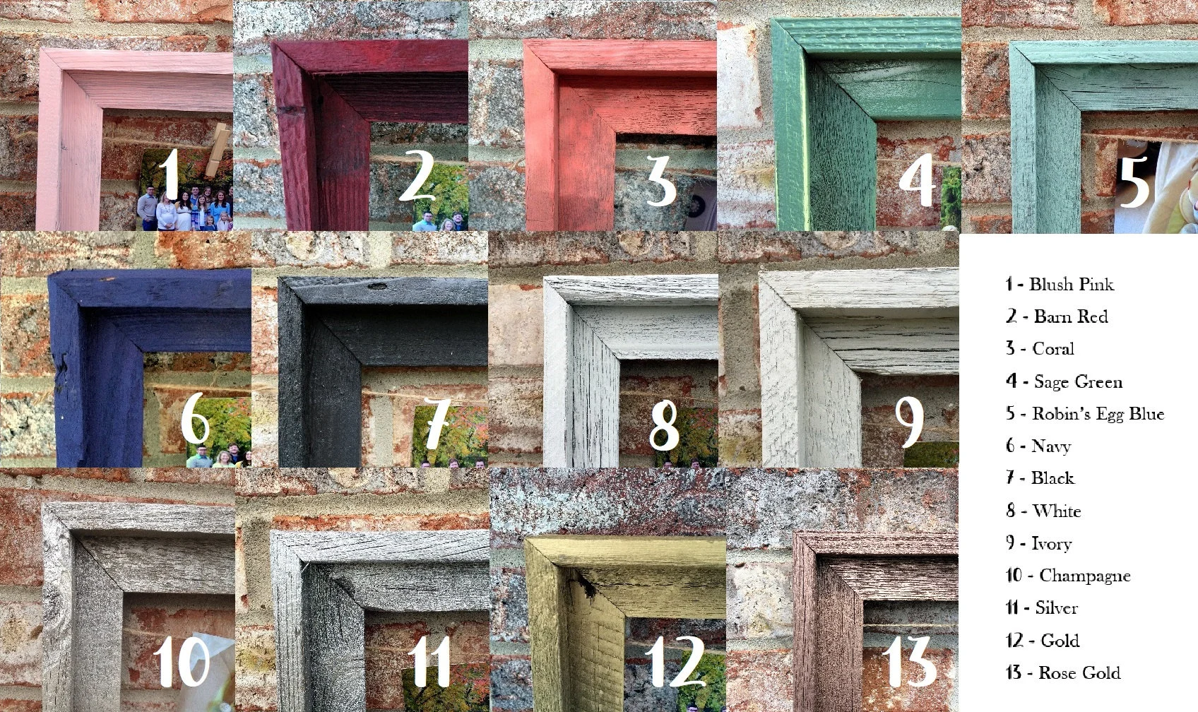Rustic Barnwood Multi-Photo Frame with Clothespins (10” x 20”)