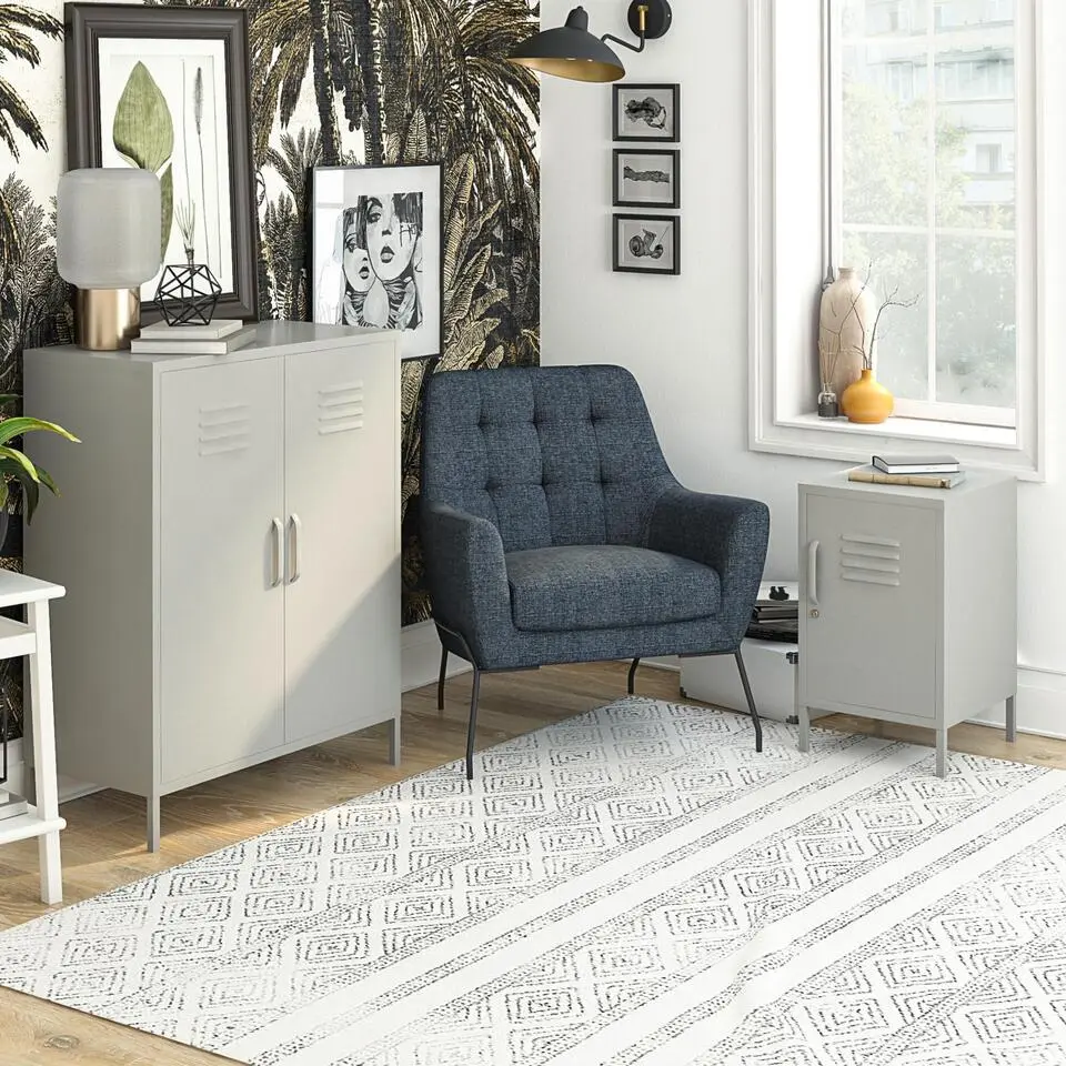 Bradford - Wandkast met 1 taupe metalen deur