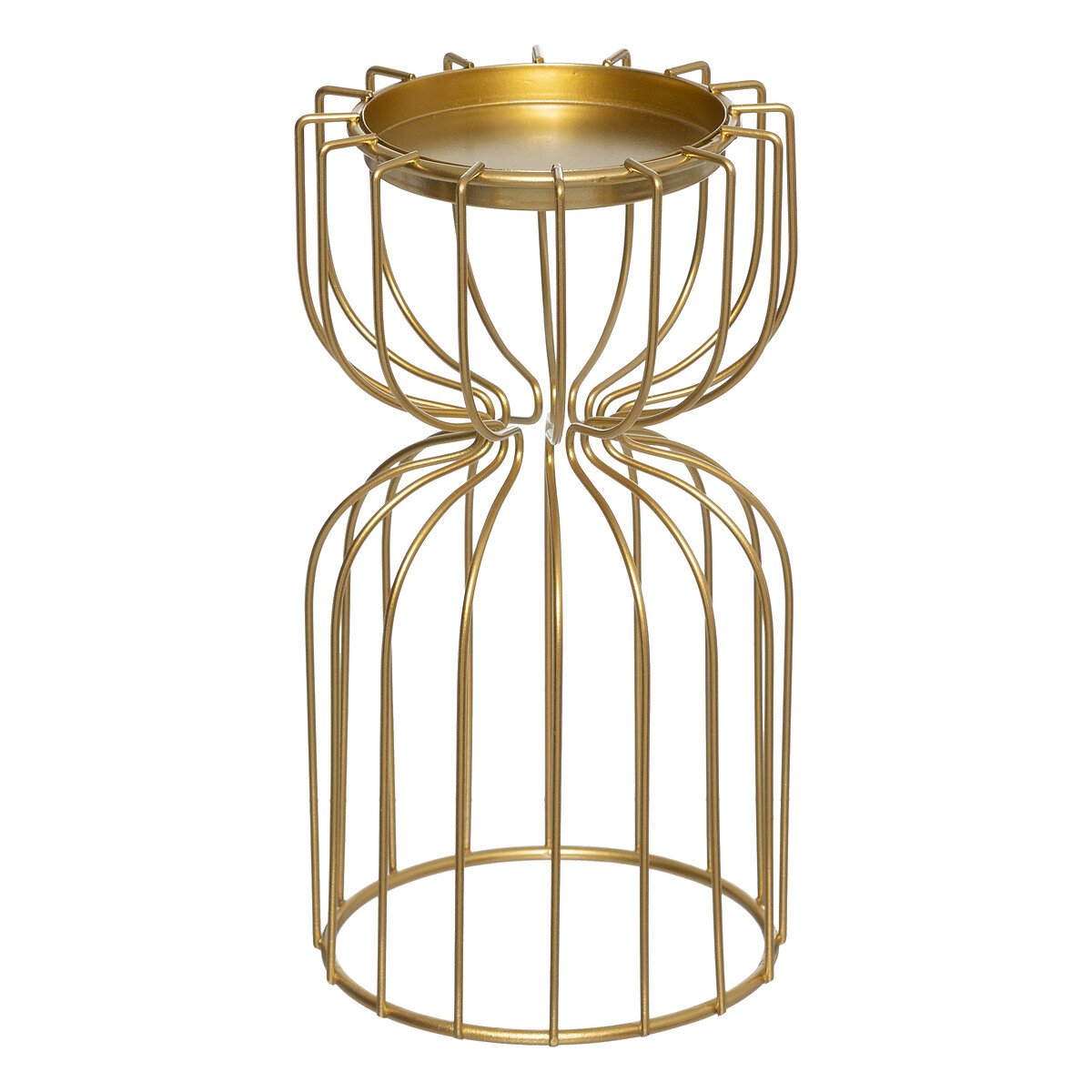 Castiçal em metal dourado 20cm