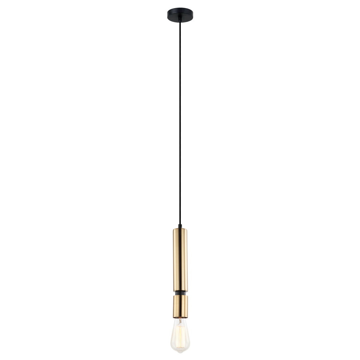 Lampa wisząca mosiądz-czarna Torla 1xE27x40W wym: 105,5x10x10 cm Italux