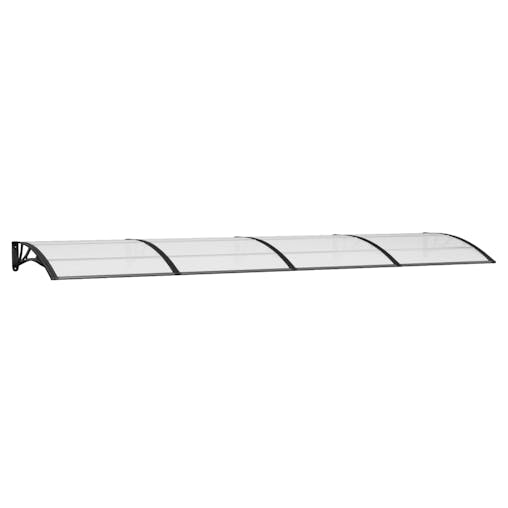 NNEVL Door Canopy Black 400x100 cm Polycarbonate