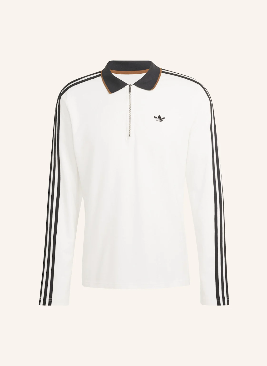 adidas Originals 3-STREIFEN POLOSHIRT, LANGÄRMELIG, GERIPPT