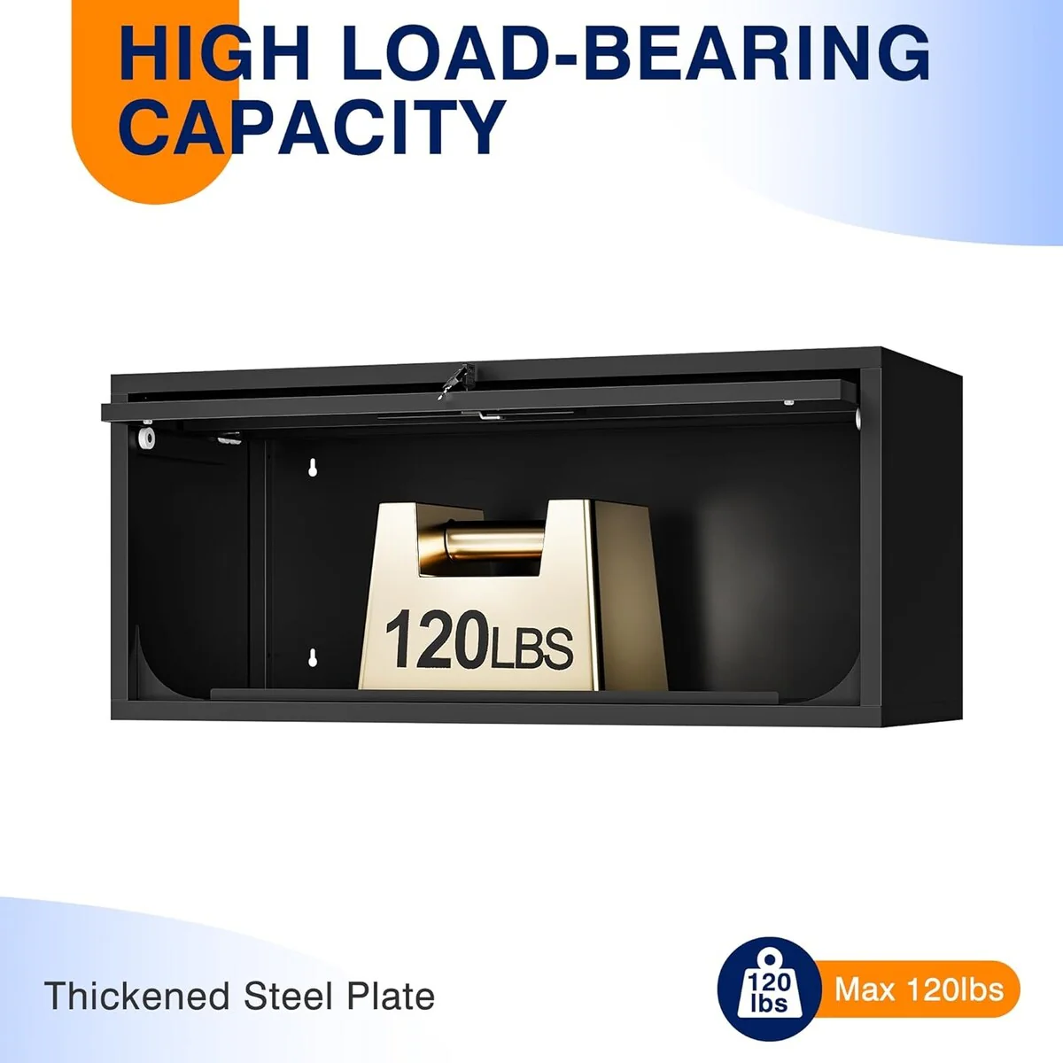 Metal Garage Wall Cabinet with Doors and Shelves, Tool Storage Cabinet for Garage, Kitchen