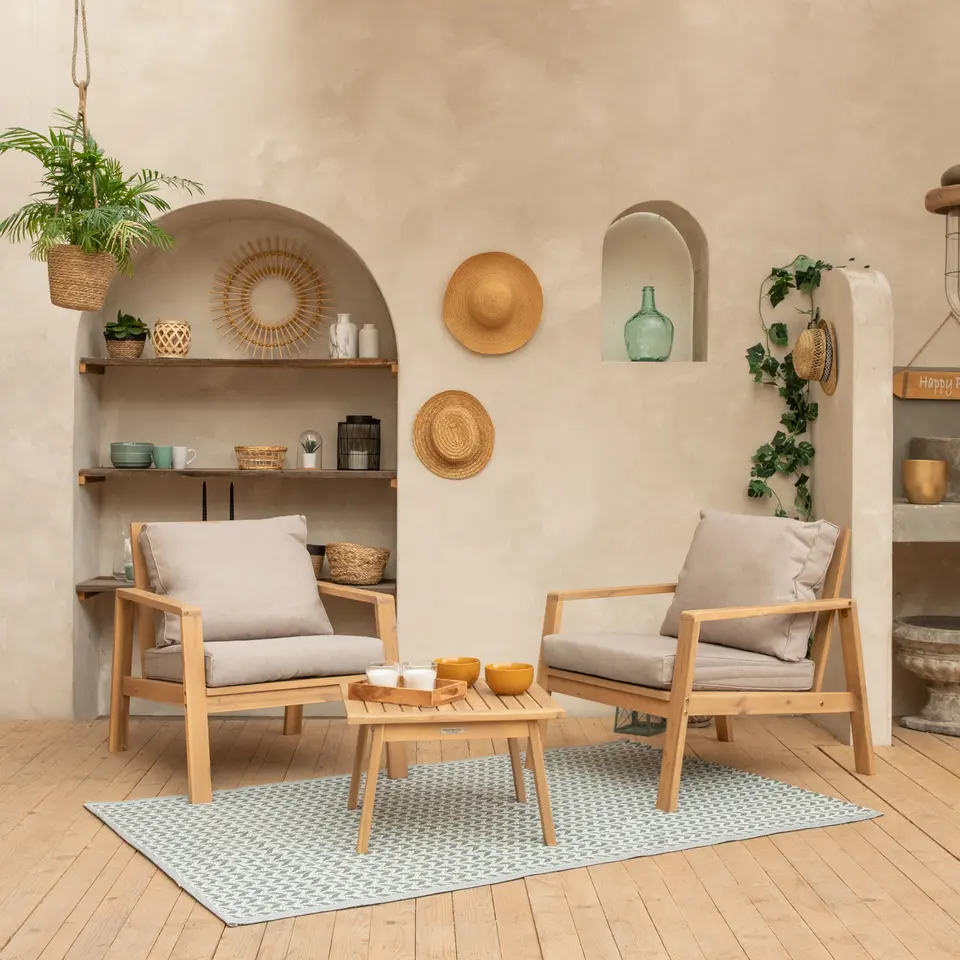 Happy Garden Tuinmeubelen GILI - Beige - Acacia