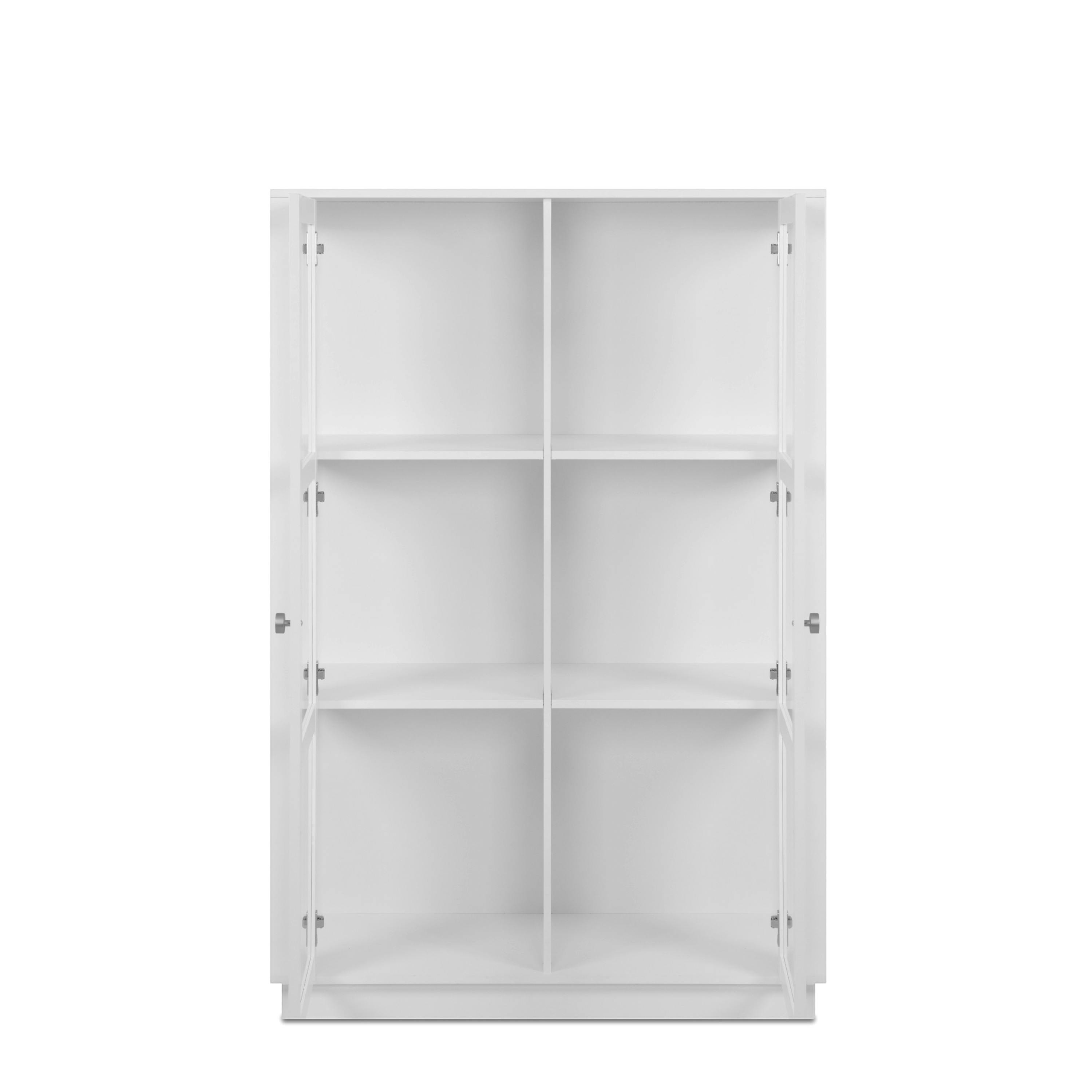 Armoire vitrée blanche 2 portes RAVEN