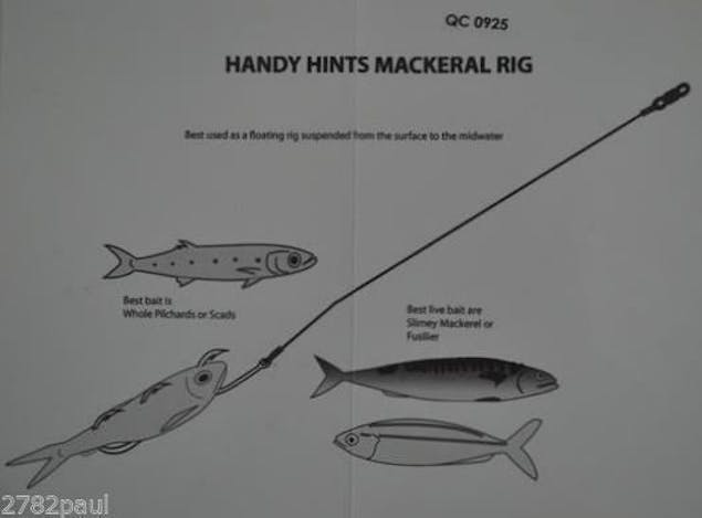 WilsonMackerel Fishing Rig 3x4/0 Hook-Setup - 30lb Multi Strand Wire