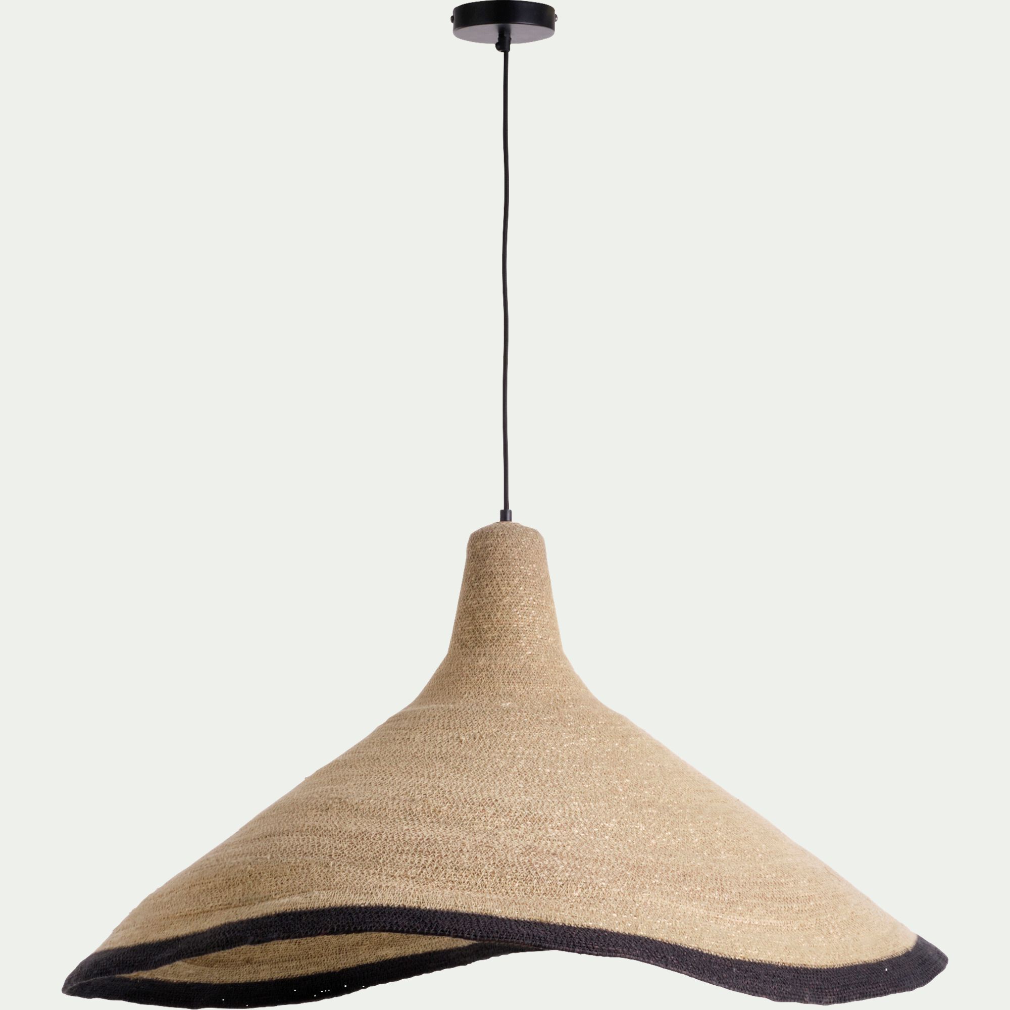KENZA - Suspension électrifiée en jonc de mer D91cm - naturel