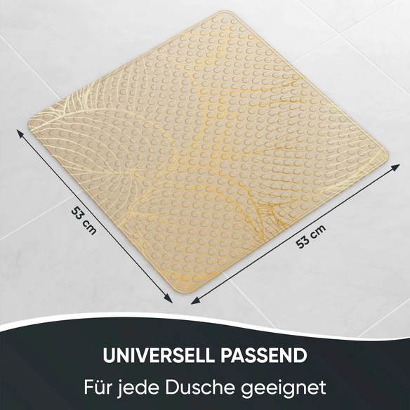 Badematte »Hosta«, 53 x 53 cm, Beige, Quadratisch