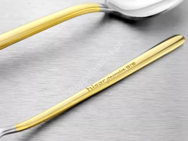 Komplet sztućców 65 cz. na 12 osób Hisar - Bahama Gold (4.0/3.0mm) złocone